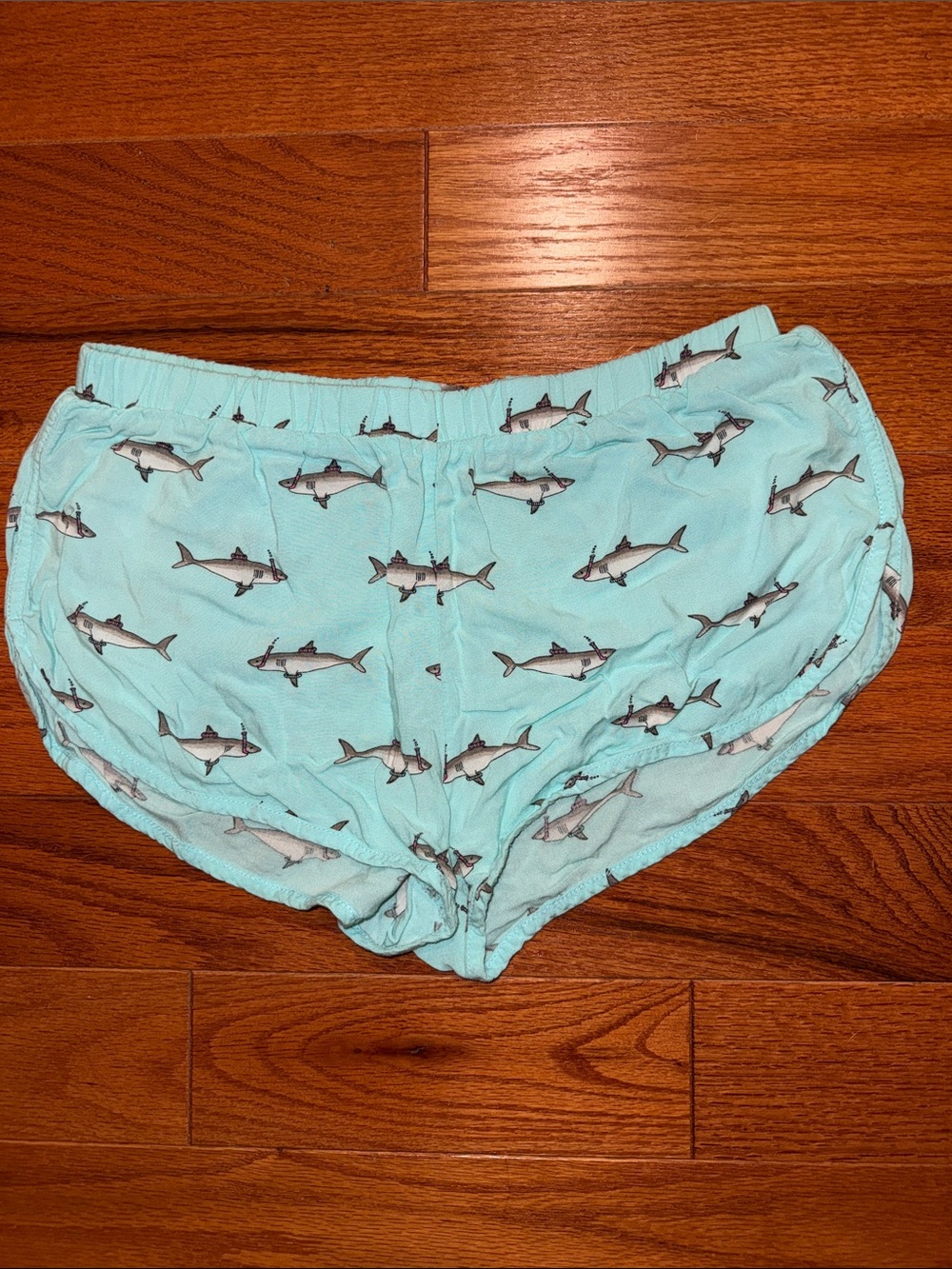 Forever 21 Light Blue Shark Print Sleep Shorts S